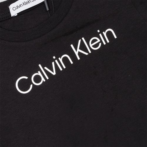 Girls Black Silver Logo Slim S/s T-Shirt 103508 by Calvin Klein from Hurleys