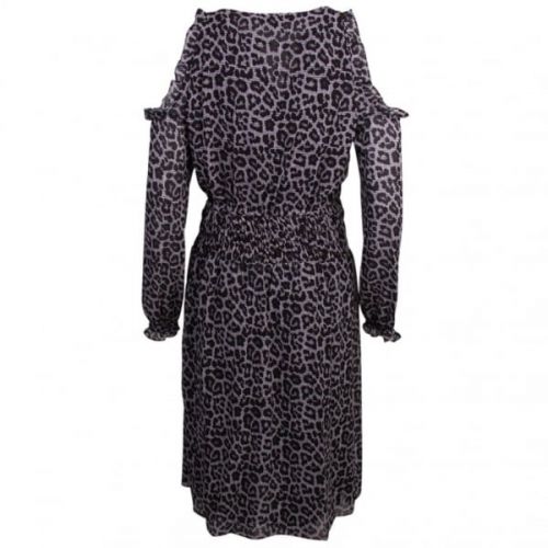 Womens Black Leopard Cold Shoulder Dress 15741 by Michael Kors from Hurleys