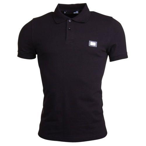 Mens Black Logo Badge S/s Polo Shirt 15615 by Love Moschino from Hurleys