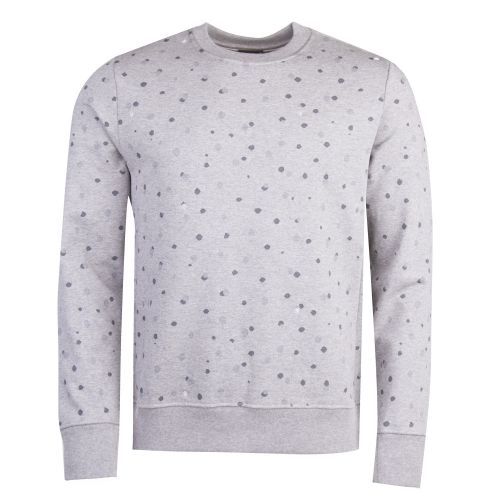 Mens Grey Melange Spot Crew Sweat Top 33901 by PS Paul Smith from Hurleys