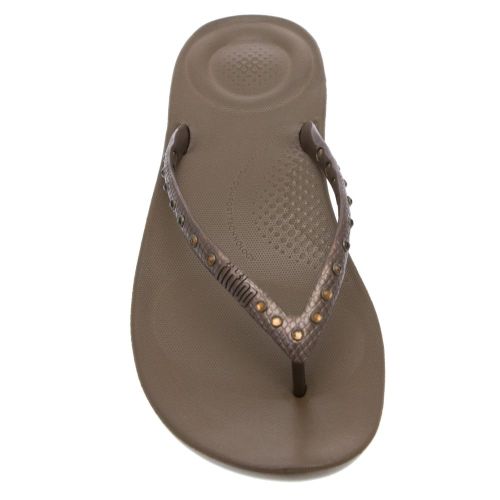 Womens Bronze Iqushion Crystal Flip Flops 23855 by FitFlop from Hurleys