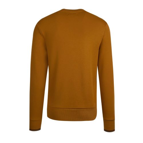 Mens Caramel Crew Neck Sweat Top 82664 by Fred Perry from Hurleys