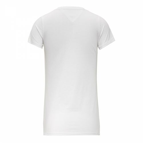 Womens Classic White Casual Tommy Logo S/s T Shirt 39204 by Tommy Jeans from Hurleys