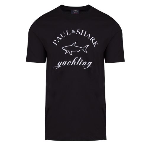 Mens Black Big Logo Custom Fit S/s T Shirt 36725 by Paul And Shark from Hurleys