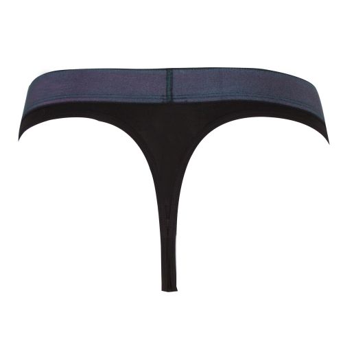 Womens Black Iridescent Band Thong 52196 by Calvin Klein from Hurleys
