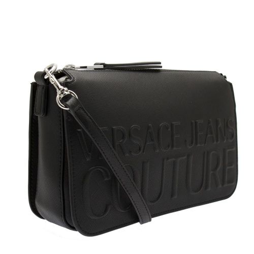 Womens Black Embossed Logo Shoulder Bag 85925 by Versace Jeans Couture from Hurleys