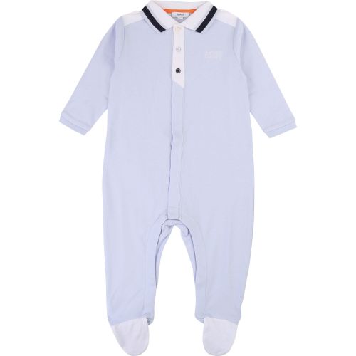 Baby Pale Blue Contrast Polo Babygrow 38234 by BOSS from Hurleys