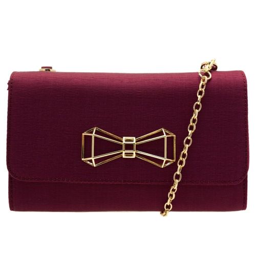 Womens Oxblood Megghan Geo Bow Evening Bag 63142 by Ted Baker from Hurleys