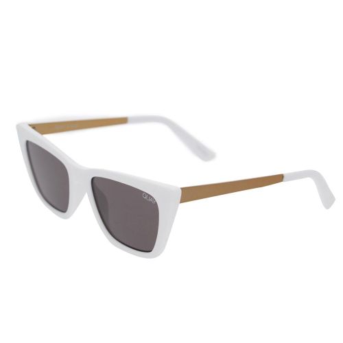 Womens White/Smoke Dont At Me Sunglasses 29004 by Quay Australia from Hurleys