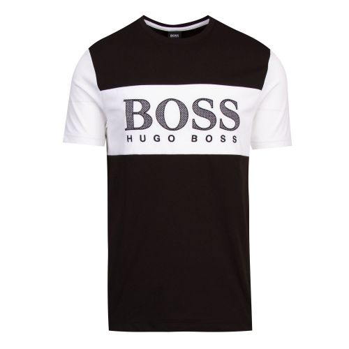 Athleisure Mens Black Tee 6 Colourblock S/s T Shirt 73601 by BOSS from Hurleys