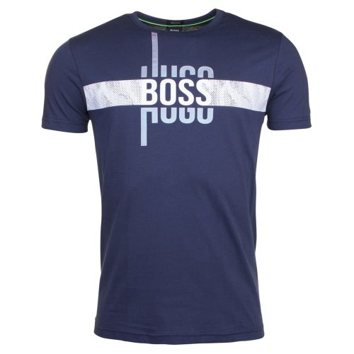 Athleisure Mens Navy Tee 2 Logo S/s T Shirt 19104 by BOSS from Hurleys