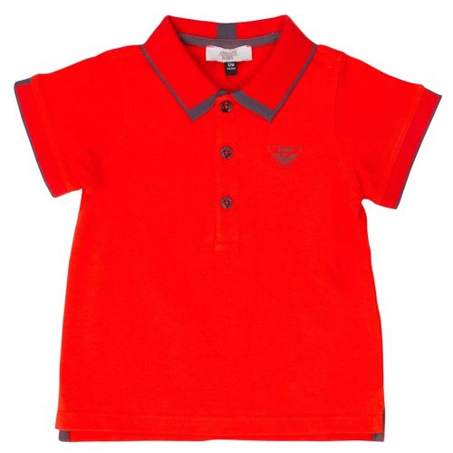 Baby Red Logo S/s Polo Shirt 11614 by Armani Junior from Hurleys