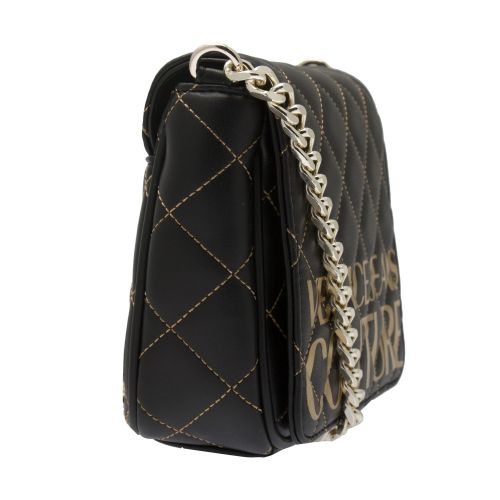 Womens Black Branded Quilted Small Crossbody Bag 43770 by Versace Jeans Couture from Hurleys