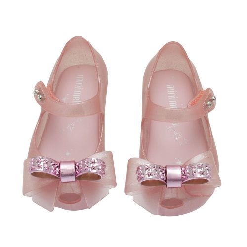 Girls Pink Dusk Bow Mini Ultragirl Stars Bow Shoes (4-10) 81092 by Mini Melissa from Hurleys