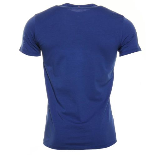 Mens Blue Letters Logo S/s Tee Shirt 27242 by Armani Jeans from Hurleys