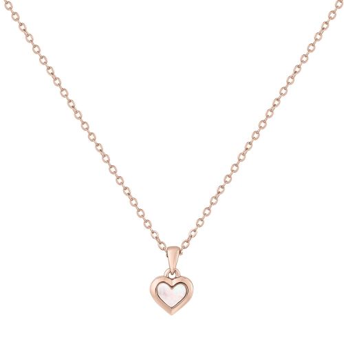 Womens Rose Gold/Mother Of Pearl Harriot Heart Pendant Necklace 53350 by Ted Baker from Hurleys