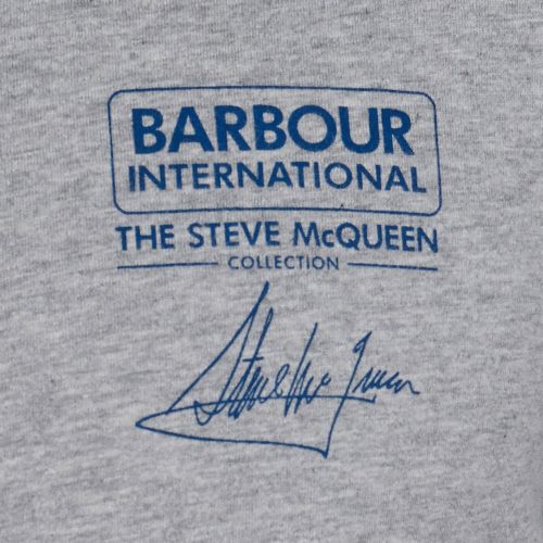 Mens Grey Marl Signature S/s T Shirt 95663 by Barbour Steve McQueen Collection from Hurleys