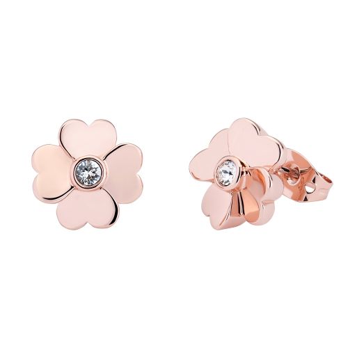 Womens Rose Gold/Crystal Hamzi Heart Flower Earrings 54145 by Ted Baker from Hurleys