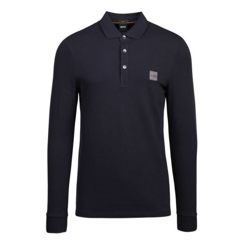 Casual Mens Dark Blue Passerby 1 L/s Polo Shirt 93371 by BOSS from Hurleys
