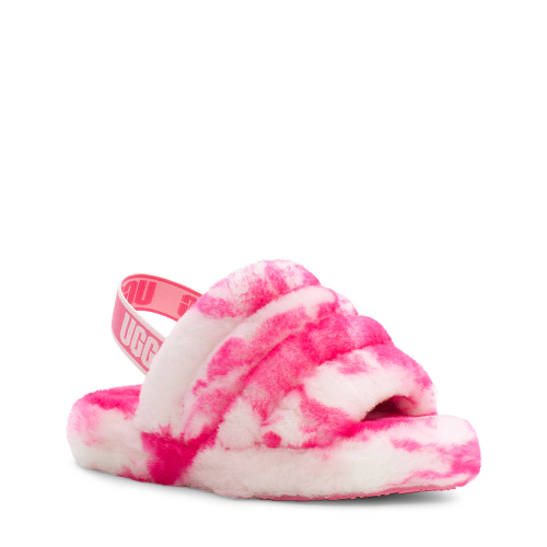 Kids Rose/Seashell Fluff Yeah Slide Marble (12-5) 98045 by UGG from Hurleys