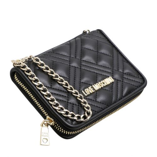 Womens Black Diamond Quilted Chain Small Purse 101424 by Love Moschino from Hurleys