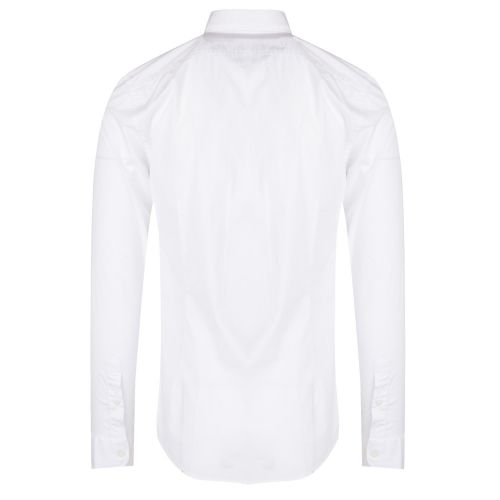 Mens Optical White Peace Badge Slim Fit L/s Shirt 35252 by Love Moschino from Hurleys