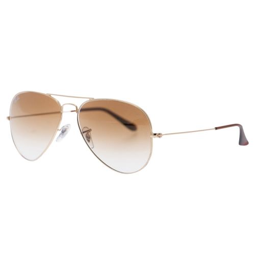 Unisex Gold/Crystal Gradient RB3025 Aviator Large Sunglasses 25848 by Ray-Ban from Hurleys