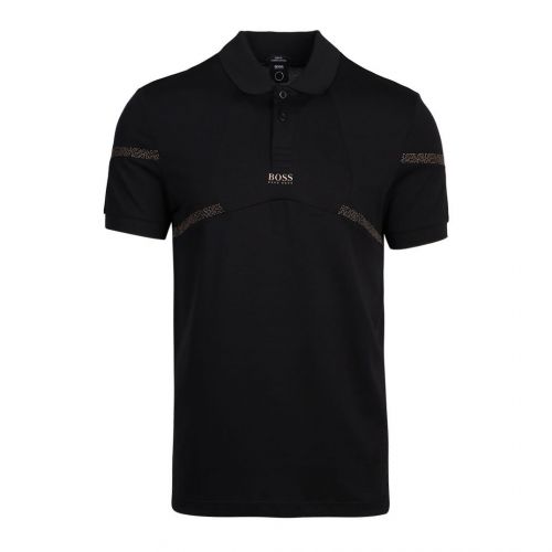 Athleisure Mens Black Paul Pixel Slim Fit S/s Polo Shirt 96438 by BOSS from Hurleys
