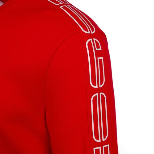 HUGO Mens Red Doby203 Trim Crew Sweat Top 74187 by HUGO from Hurleys