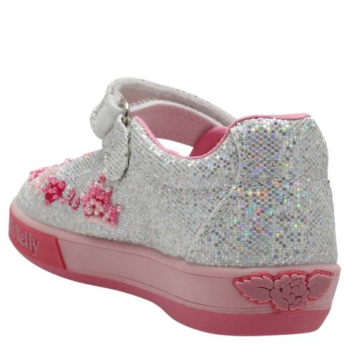 Baby Silver Glitter Tiara Dolly Shoes (20-24) 57602 by Lelli Kelly from Hurleys