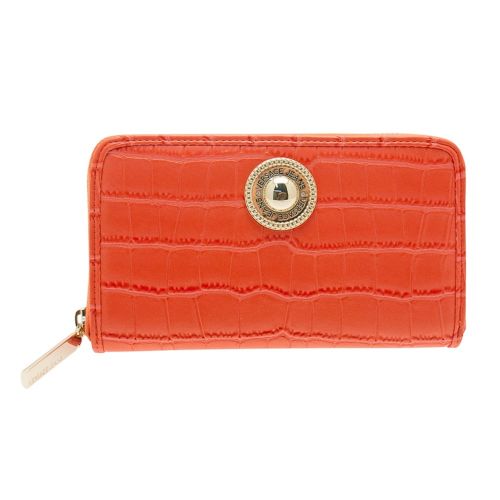 Womens Coral Dome Croc Zip Purse 8995 by Versace Jeans from Hurleys