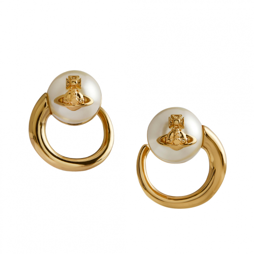 Womens Gold/Creamrose Carola Earrings