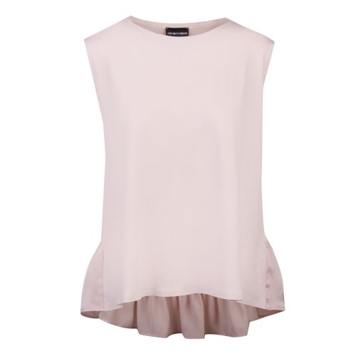 Womens Nude Pink Drape Vest Top 55389 by Emporio Armani from Hurleys