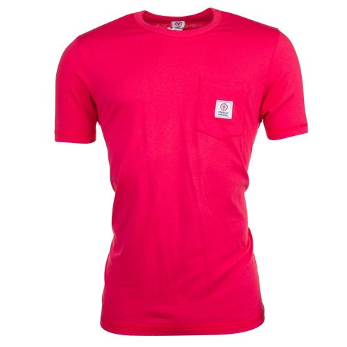 Mens Campus Red Pocket Logo S/s Tee Shirt 7847 by Franklin + Marshall from Hurleys