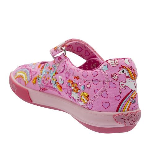 Girls Pink Dorothy Unicorn Dolly Shoes (24-34) 86014 by Lelli Kelly from Hurleys
