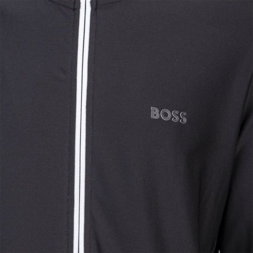 Athleisure Mens Black Sicon Gym Hooded Zip Through Sweat Top 99822 by BOSS from Hurleys