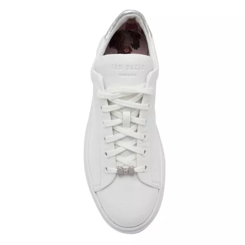 Womens White Ailbaa Platform Sole Trainers 50309 by Ted Baker from Hurleys