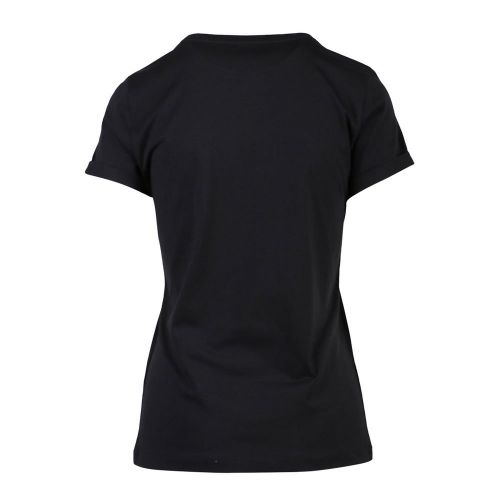 Womens Black The Slim Tee 13 Glitter S/s T Shirt 97541 by HUGO from Hurleys
