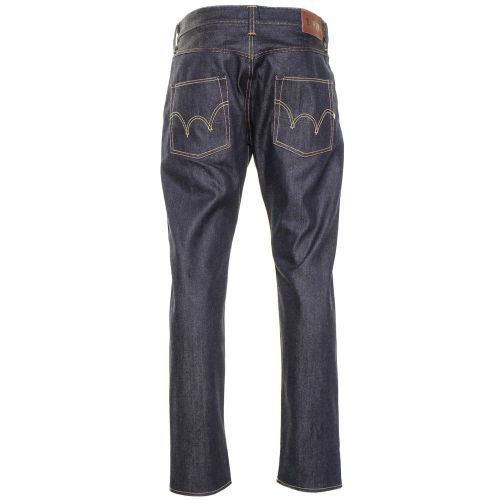 Mens 12.08oz F9.99 Blue Unwashed ED-55 Rainbow Selvage Relaxed Tapered Fit Jeans 18946 by Edwin from Hurleys