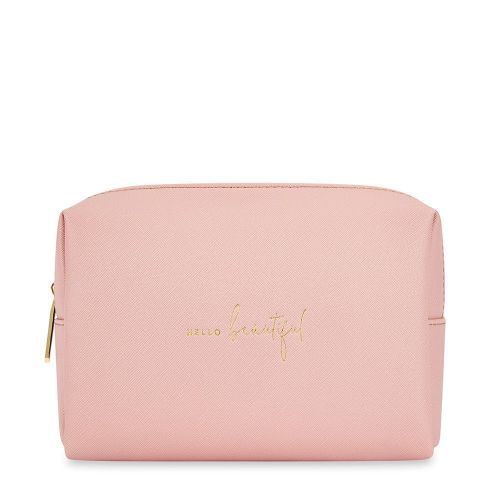 Womens Pink Hello Beautiful Make Up Bag 95073 by Katie Loxton from Hurleys