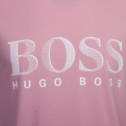 Mens Dusky Pink Beach Big Logo Regular Fit S/s T Shirt 88368 by BOSS from Hurleys
