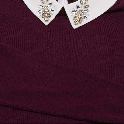 Womens Maroon Suzaine Embellished Collar Knit 30037 by Ted Baker from Hurleys