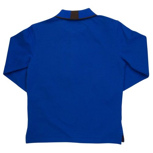 Boys Blue Logo L/s Polo Shirt 11586 by Armani Junior from Hurleys