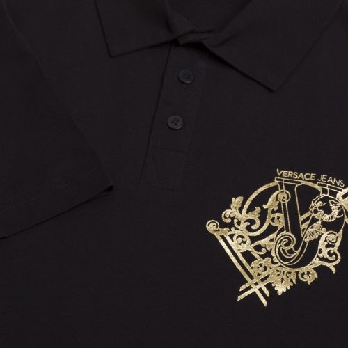 Mens Black Logo S/s Polo Shirt 32585 by Versace Jeans from Hurleys