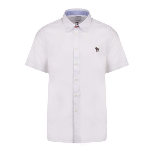 Mens White Classic Zebra Casual S/s Shirt 56726 by PS Paul Smith from Hurleys