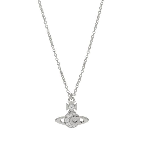 Womens Silver/White Dorina Bas Relief Pendant Necklace 77164 by Vivienne Westwood from Hurleys