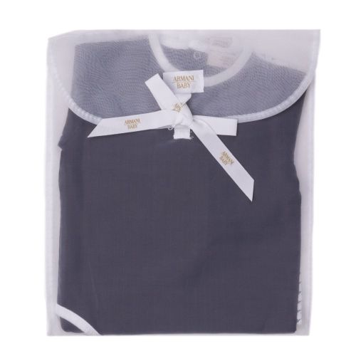 Baby Navy 2 Pack L/s Bodysuits 62547 by Armani Junior from Hurleys