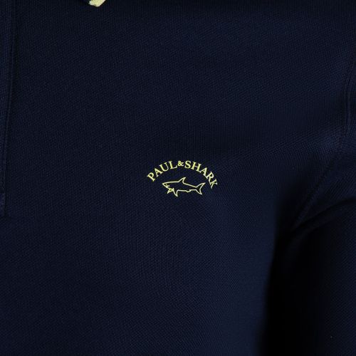 Paul And Shark Polo Shirt Mens Navy Branded Tipped S/s Polo