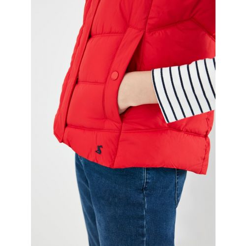 Womens Red Corsham Padded Hooded Gilet 105381 by Joules from Hurleys