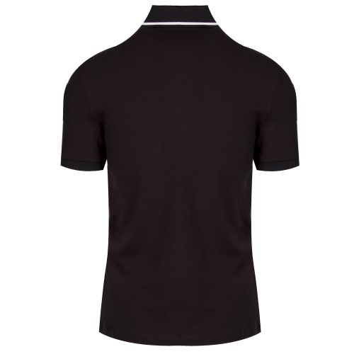 Mens Black Branded Tipped Stretch S/s Polo Shirt 37082 by Emporio Armani from Hurleys